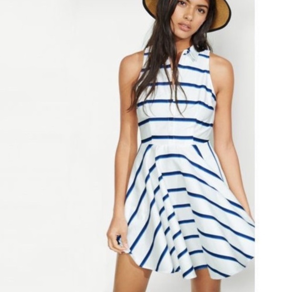 New Express Sleeveless Shirt Dress